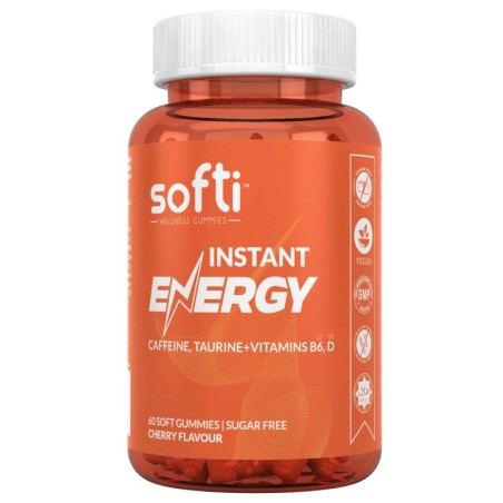 Softi Instant Energy | Cafeína + Taurina + Vitaminas | 60 Gummies