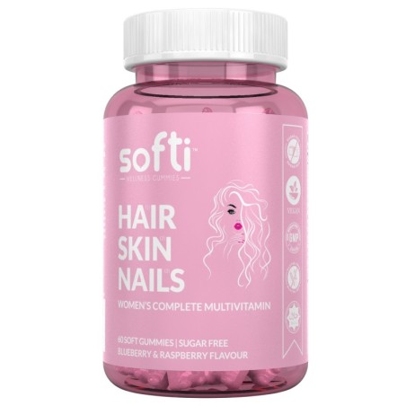 Softi Hair Skin Nails | Multivitamínico para mujer | 60 Gummies