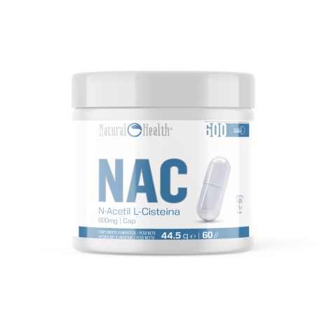 NAC 600mg | N-Acetilcisteína | 60 Cápsulas